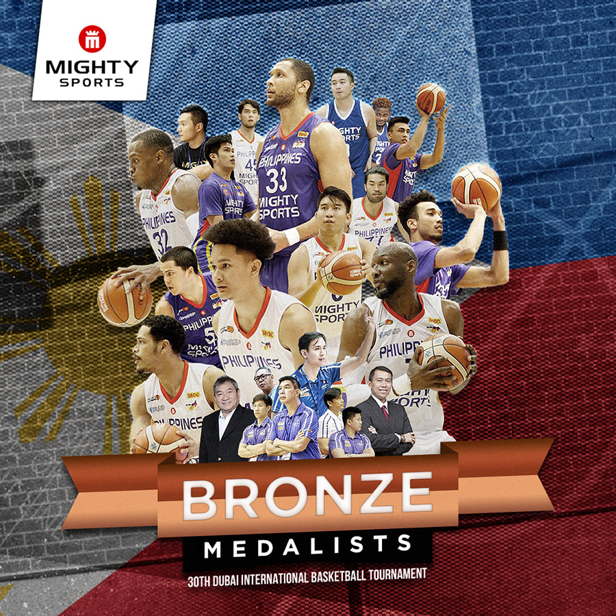 Mighty Sports-Philippines bags the bronze medal in the 30th Dubai International Basketball Championship | caesar wongchuking, alexander wongchuking, dr. edwin john sy