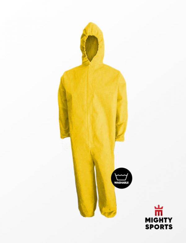 mighty sports ppe hazmat coveralls yellow golde
