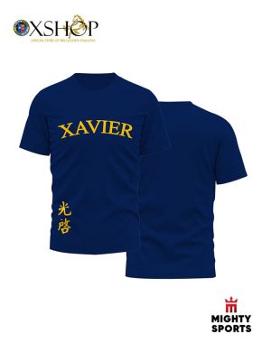 xavier school pe uniform shirt blue high school