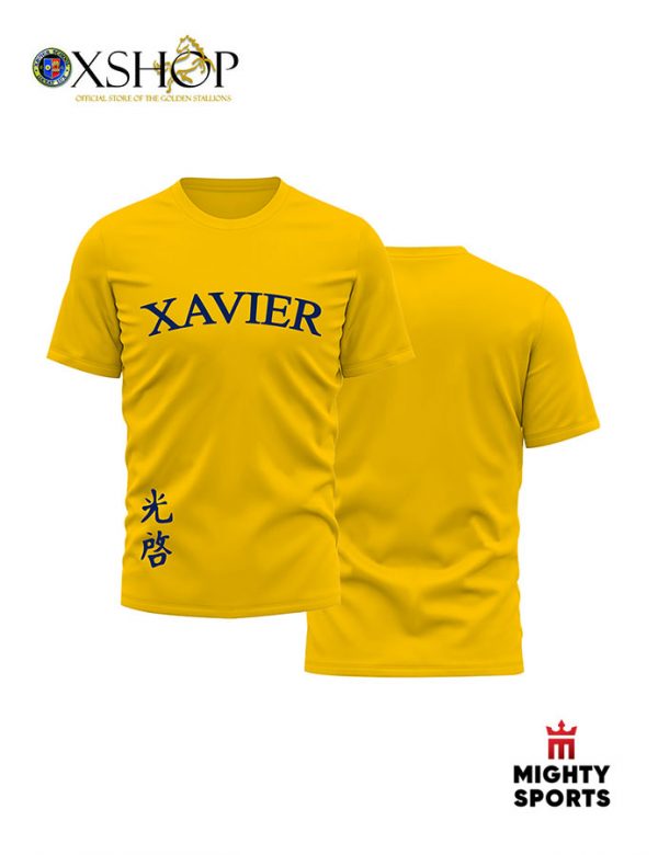 xavier school pe uniform shirt yellow grade school